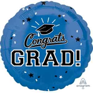 18In Congrats Grad Blue Balloon Delivery