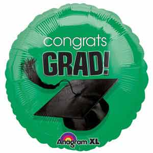 18In Congrats Grad Green Balloon Delivery