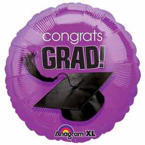 18In Congrats Grad Purple Balloon Delivery