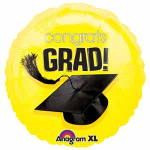 18In Congrats Grad Yellow Balloon Delivery