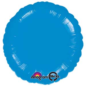 18in metallic blue circle Balloon Delivery