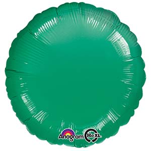 18in metallic green circle Balloon Delivery