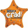 18In Way to Go Grad Stars Orange Balloon Delivery