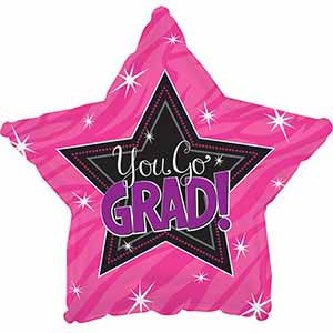 18In You Go Grad Pink Star Balloon Delivery