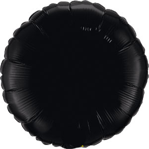 18in Black Round Balloon Delivery