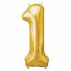 34IN Number 1 Gold Balloon Delivery