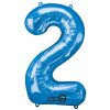 34IN Number 2 Blue Balloon Delivery