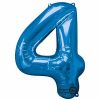 34IN Number 4 Blue Balloon Delivery