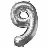 34IN Number 9 Silver Balloon Delivery