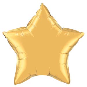20In Metallic Gold Star Balloon Delivery