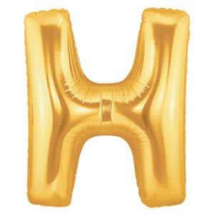40 inch gold megaloon letter h Balloon Delivery