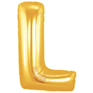 40 inch gold megaloon letter l Balloon Delivery