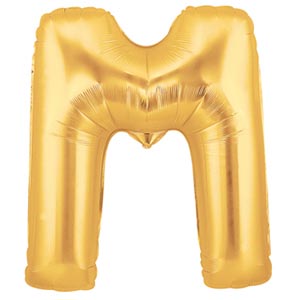 40 inch gold megaloon letter m Balloon Delivery
