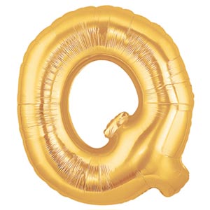 40 inch gold megaloon letter q Balloon Delivery