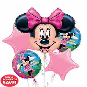 Minnie 3rd Birthday Balloon Bouquet 