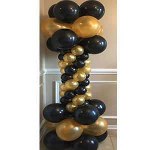 5ft Roman Column with small balloons 2 Balloon Delivery