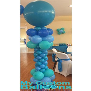6Ft Roman Balloon Column with 3ft Topper Balloon Delivery