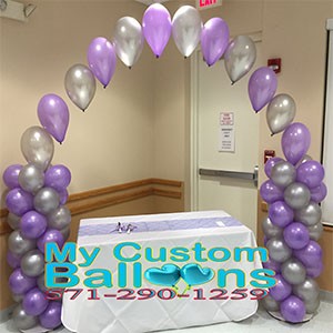 My Custom Balloons  Balloon Arch with Black and Gold Balloons