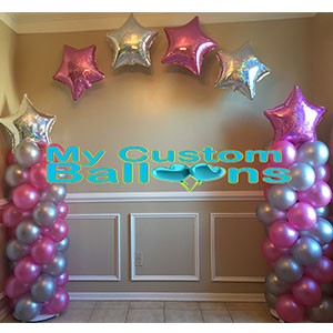My Custom Balloons  Custom Balloon Arch Combo String of Pearls