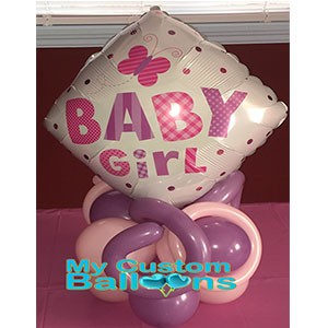 Baby Girl Table CP 1 Balloon Delivery
