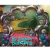Frozen Crescent Moon Arch & 4ft Columns1 Balloon Delivery