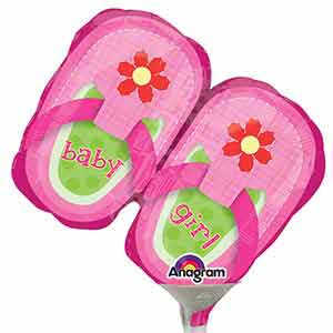 14In Baby Pink Sandals Shaped Foil Balloons Balloon Delivery