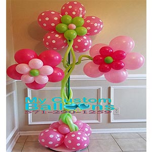 Pink Flower Balloon Display Balloon Delivery