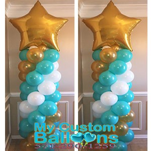 9 ft Tall Combo balloon column Balloon Delivery