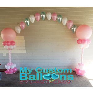 Balloon arch combo with 3ft topper Balloon Delivery