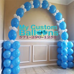 My Custom Balloons | Linking Balloon Arch with 4ft tall square columns