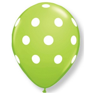 12in Lime Polka Dot Balloon Delivery