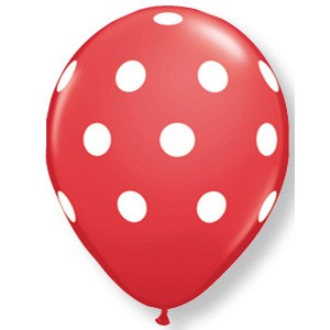 12In Red Polka Dot Balloon Delivery