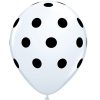 12In White with Black Polka Dot Balloon Delivery