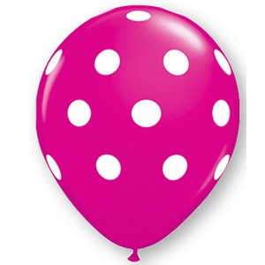 11in Wild Berry Polka Dot Balloon Delivery