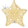 21In Gold Filigree Star Balloon Delivery