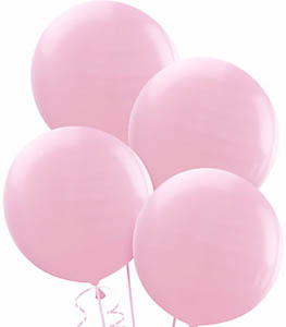 My Custom Balloons | 24in Pink Latex Balloon Helium Filled