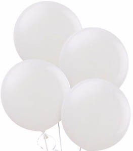 24in White Balloon Delivery