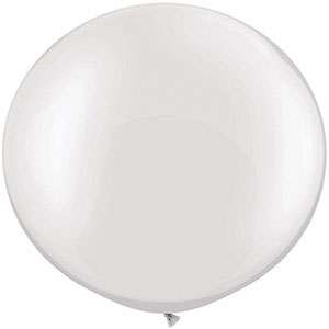 24In Pearl White Round latex Balloon