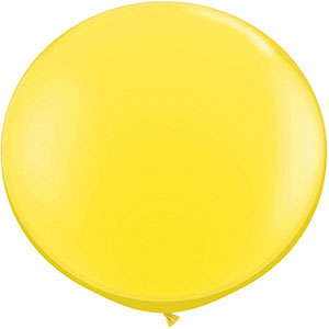 24In Yellow Round latex Balloon