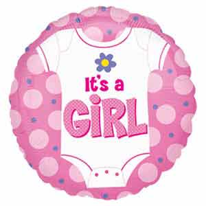 18In Its a Girl Onesie Balloon Delivery