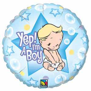 18In Yep I'm A Boy Balloon Delivery