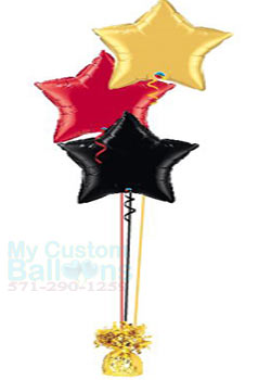 3 Foil Stars or Circles Foil Balloon Bouquet
