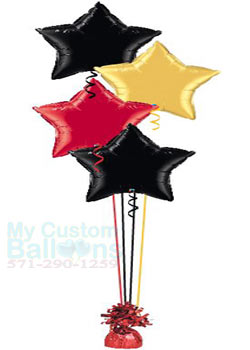 4 Foil Stars or Round Balloons Bouquet