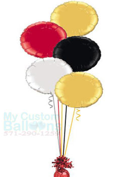 5 Round or Star Foil Balloons Bouquet