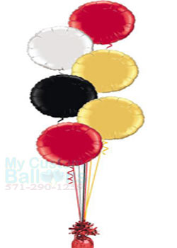 6 Round Or Star Foil Balloons Bouquet