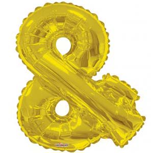 Gold Ampersand 34in Balloon Delivery