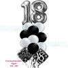 Happy 18th Birthday Balloon Bouquet with large balloon numbers Balloon Delivery
