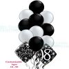 Happy 18th Birthday Balloon Bouquet 10 Latex and 2 Foil Balloons Balloon Delivery
