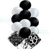 Happy 30th Birthday Balloon Bouquet  10 latex and 2 foil balloons Balloon Delivery