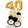 Happy 40th Birthday Balloon Bouquet Gold Large Balloon Numbers Balloon Delivery